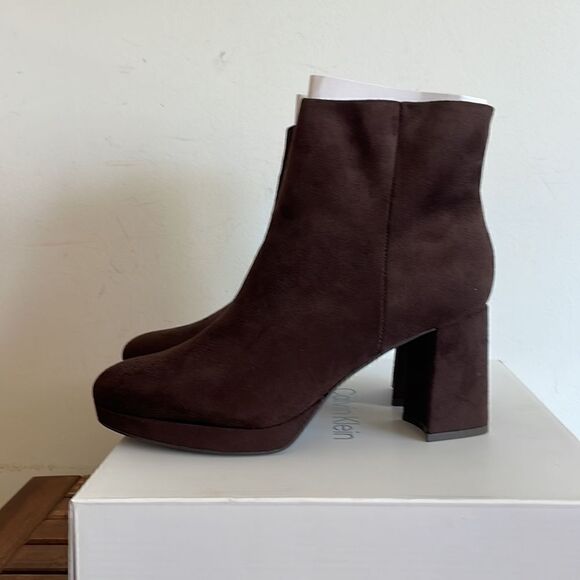 Calvin Klein Uda Booties Dark Brown Women size 9(MSRP$199) - Picture 8 of 13